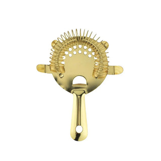 24k gold plated hawthorne strainer for making cocktails