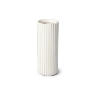 Tall Bud Vase in Speckled White